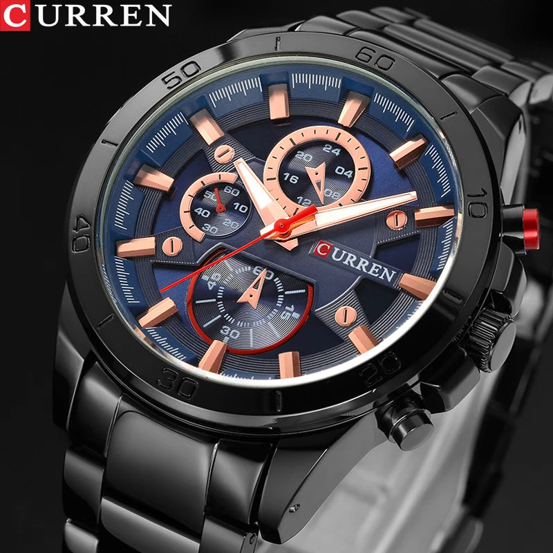 Relógio Curren Masculino Luxuoso Original - Techio - Curren Brasil